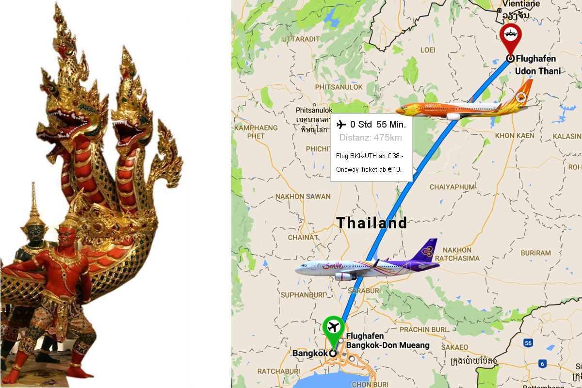 Foto: Flugroute Phuket-Udon Thani - Die besten Sonderangebote für günstige Flüge finden