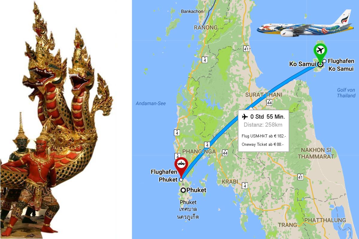 Foto: Flugroute Koh Samui-Phuket - Die besten Sonderangebote für günstige Flüge finden