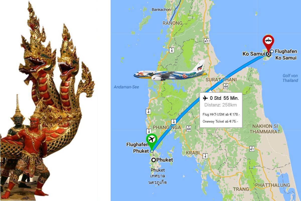 Foto: Flugroute Phuket-Koh Samui - Die besten Sonderangebote für günstige Flüge finden