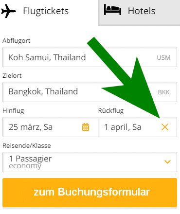KOH SAMUI-Bangkok oneway flights booking!
